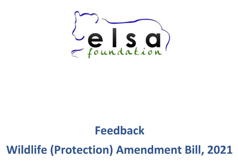 Feedback Wildlife Protection Act Amendment Bill 2021